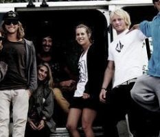 Cristina with the crew