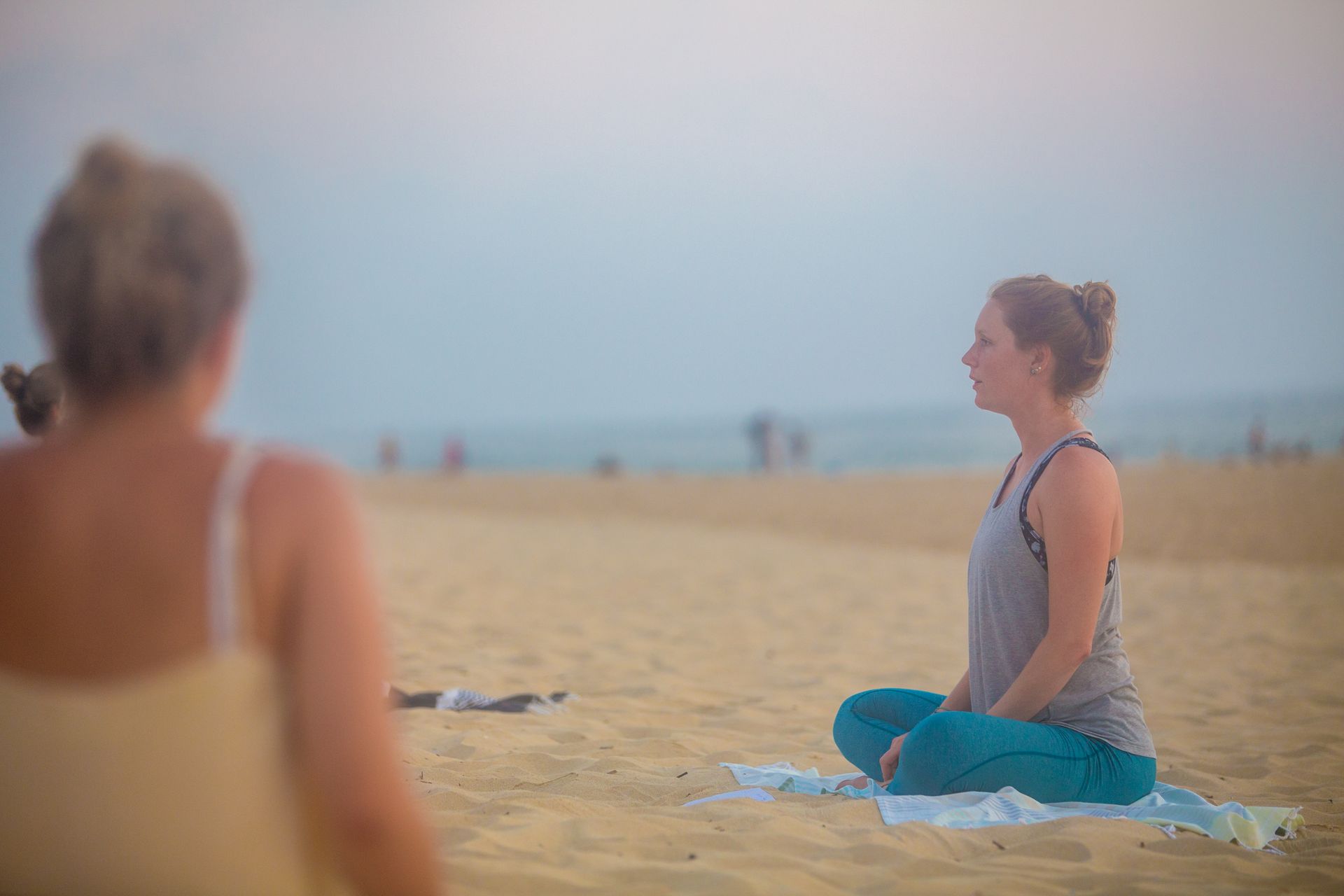 Sunset yoga in Vieux-Boucau