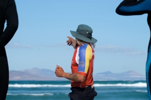 Surfing with a view in Fuerteventura