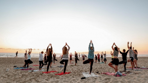 Sunset Yoga in our Surf Camp 30+