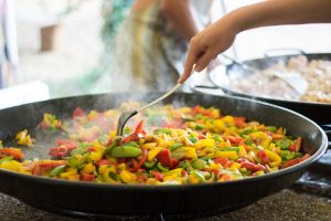 Hot dinners at our surf camp Moliets