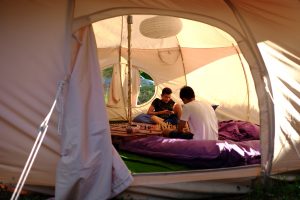 We have very spacious tents in the surfcamp San Vicente We have very spacious tents in the surfcamp San Vicente