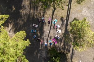 Yoga outdoors in Spain