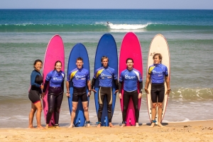 Surf course groups Surf lessons in France VIeux Boucau