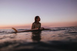 sesion surf atardecer Moliets