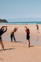 Warm up before surfing