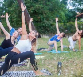 yoga beach forest France