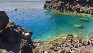 Bay in Santorini