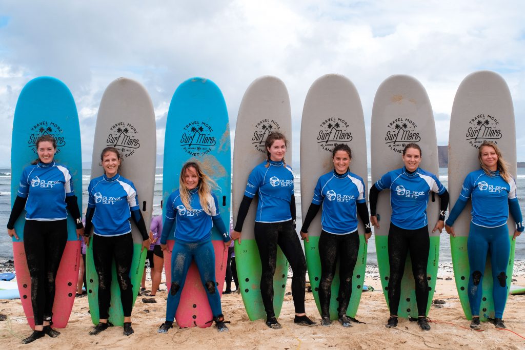 family surf lesson fuerteventura