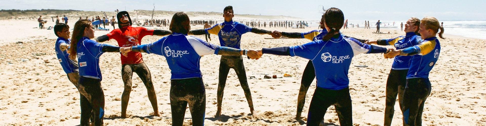Junior surf lessons in France
