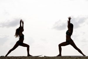 Yoga at the beach in Moliets Yoga at the beach in Moliets